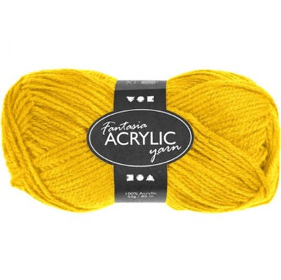 Filato acrilico giallo 50gr, 80m
