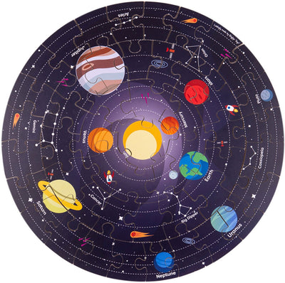 Sistema solare puzzle di bigjigs round, 39 cm