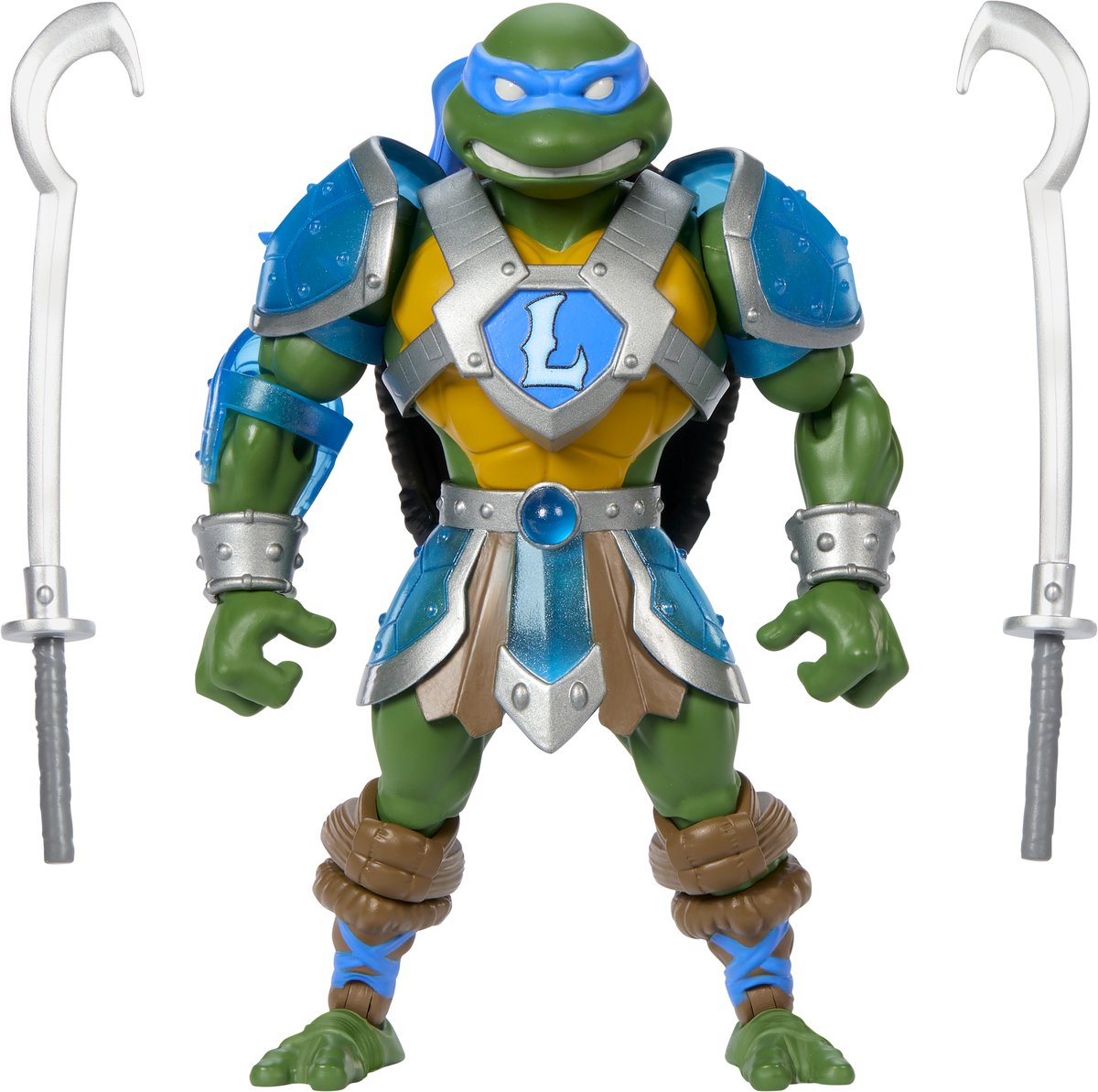 Mattel Motu x TMNT: Action figure Tartarughe di Grayskull Leonardo action figure da 14 cm