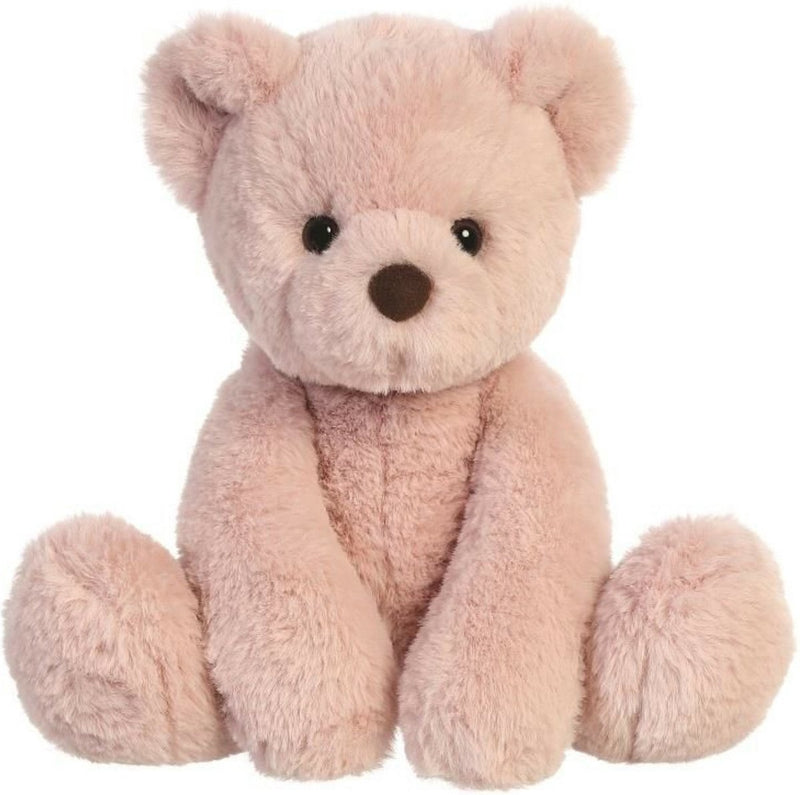 Aurora pluche teddybeer - eco nation - roze - 28 cm - bosdieren thema