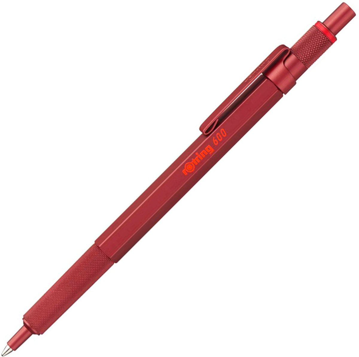 Bolígrafo Rotring 600 | punto medio | tinta negra | vivienda roja | recargable