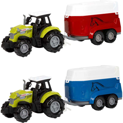 Toi-Toys Ackers Ville tractor and trailer with light and sound, 10 cm