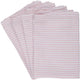 Arti casa servetten set van 4 - 35 x 35 cm - herbruikbaar - katoen polyester - gestreept roze