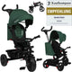 Lionelo haari - tricycle - drink holder - 2in1 - swivel seat - rubber maintenance-free wheels - free wheel - sliding bar for parents - awning - basket and bag - cup holder - grows with you - from 18 months to 25 kg