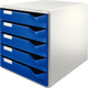 Cassettiera Leitz 5280 35 5 cassetti29,1x35,2x29,2 cm grigio blu