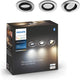 Philips hue milliskin inbouwspot - warm- tot koelwit licht - 3-pack - wit - rond - gu10