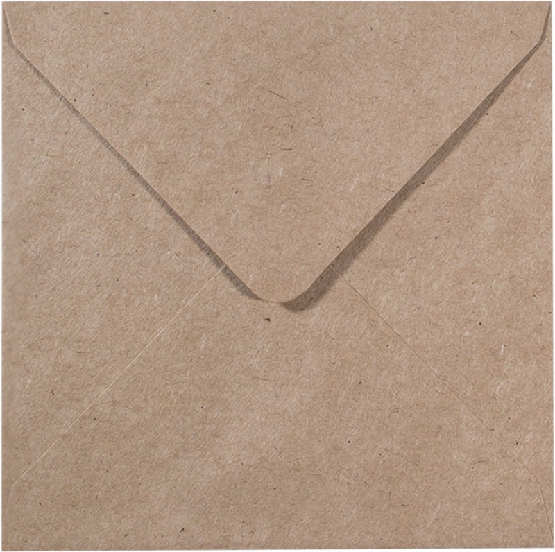 Buste Firenze di qualità robusta, kraft marrone quadrato grande, 25 pezzi, 16 x 16 cm per biglietti di auguri