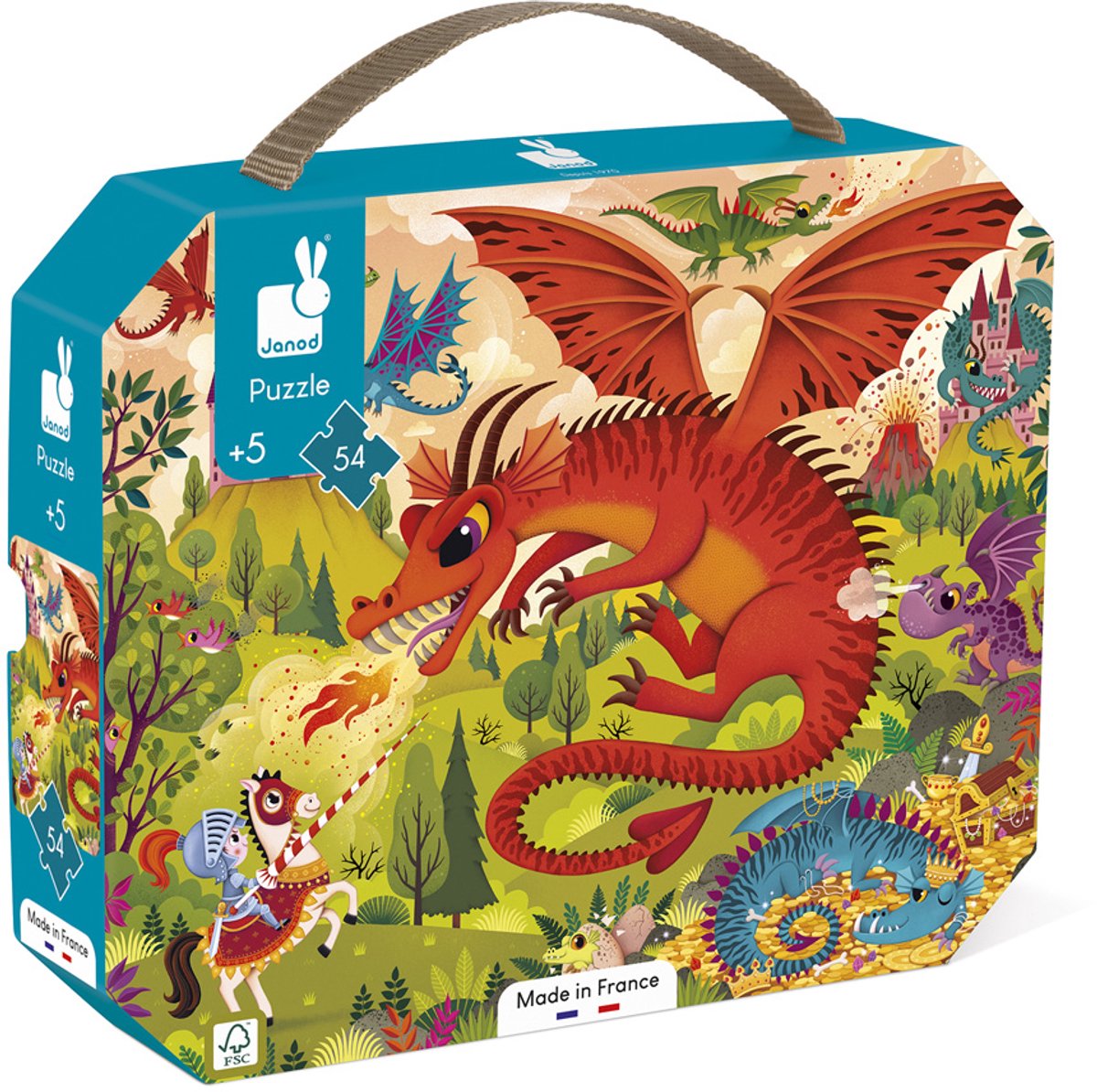 Janod - rompecabezas - reino de los dragones - 54 piezas