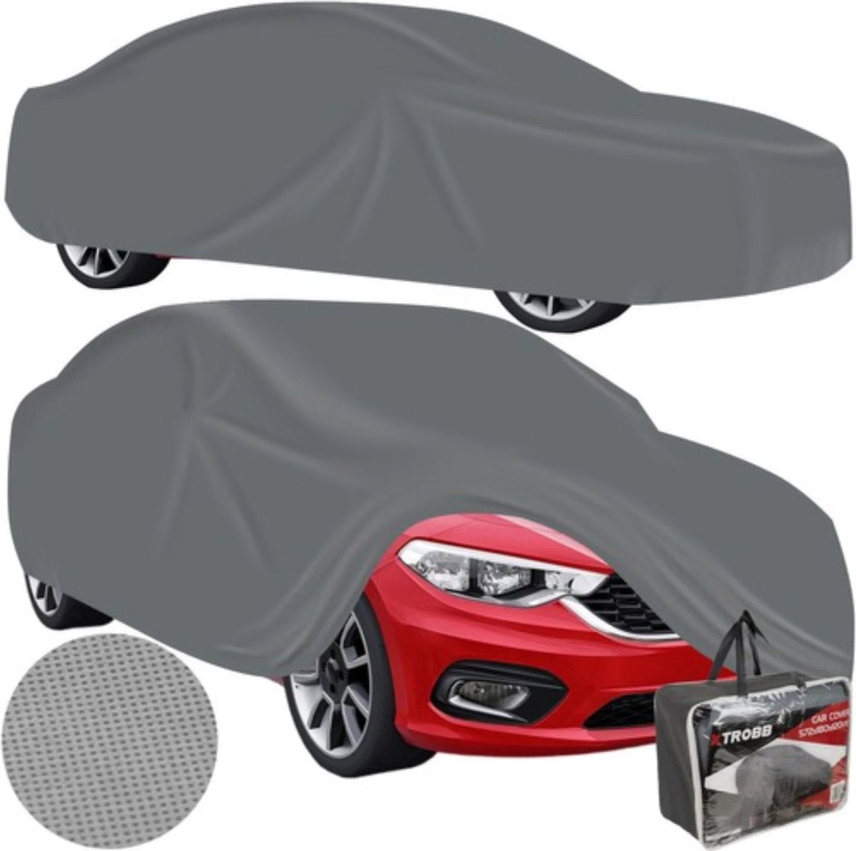 Funda para coche Xtrobb - funda protectora gris para coches grandes - 572 x 180 x 120 cm