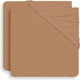 Jollein - sábana ajustable para bebé jersey (galleta) - algodón - 2 piezas - sábana ajustable para cuna - 40 50x80 90cm
