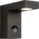 Lucide texas-ir - wandspot wandlamp binnen buiten - led - 1x7w 3000k - ip54 - beweging dag nacht sensor (uitschakelbaar) - antraciet