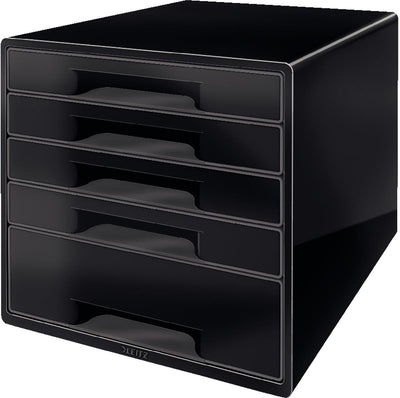 Cubo da scrivania Leitz - 5 cassetti - nero