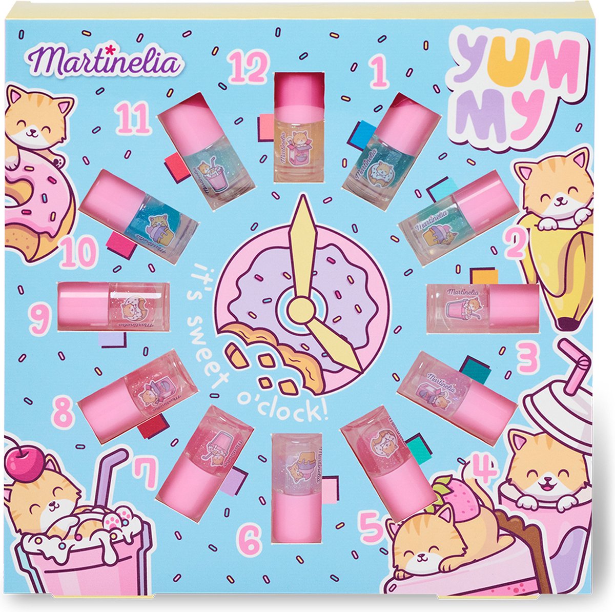 Idc Institute beauty set Martinelia Yummy smalti per bambini 12 pezzi (24,5 x 24,5 x 3 cm)
