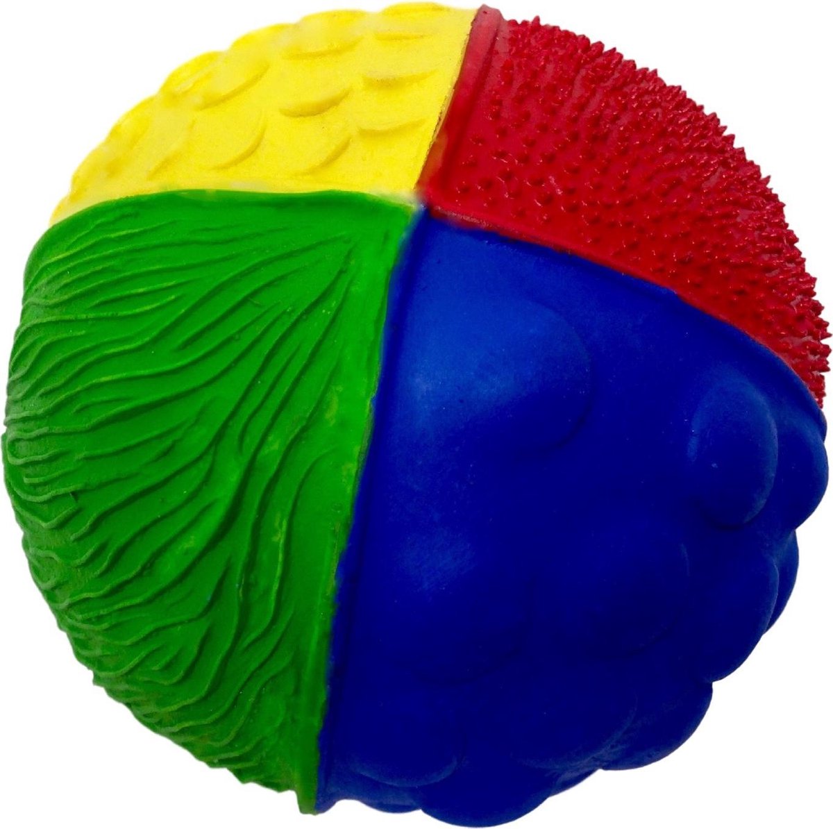 Lanco toys lanco sensory rubberen bijtspeeltje - bal - fantasie donker