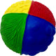 Lanco toys lanco sensory rubberen bijtspeeltje - bal - fantasie donker