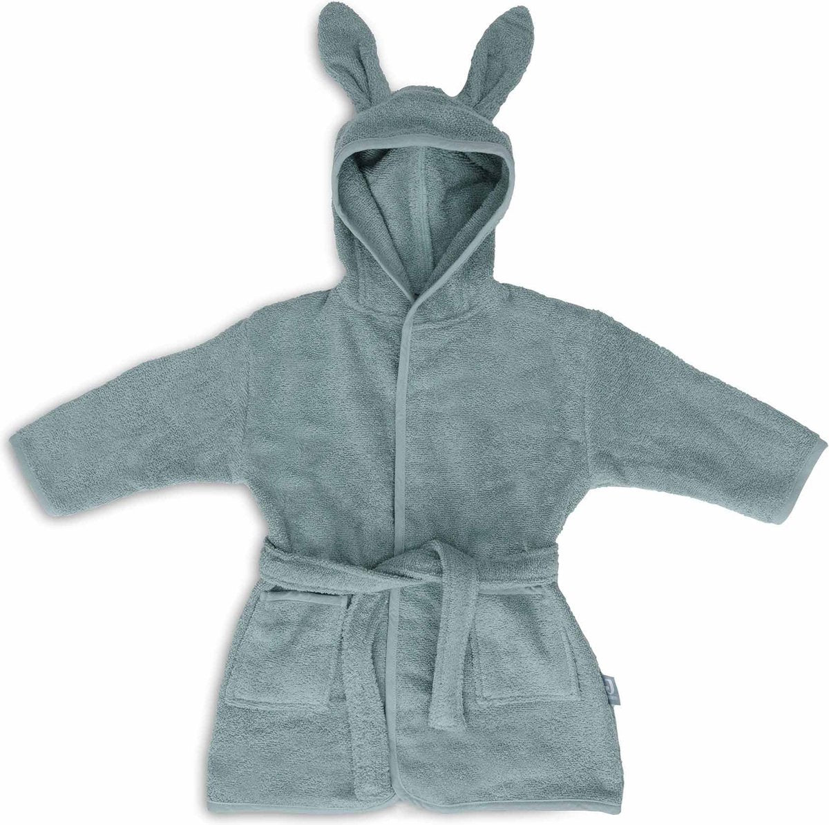 Jollein - Accappatoio per bambini in spugna 1-2 anni - Accappatoio per bambini con cappuccio - Verde acqua