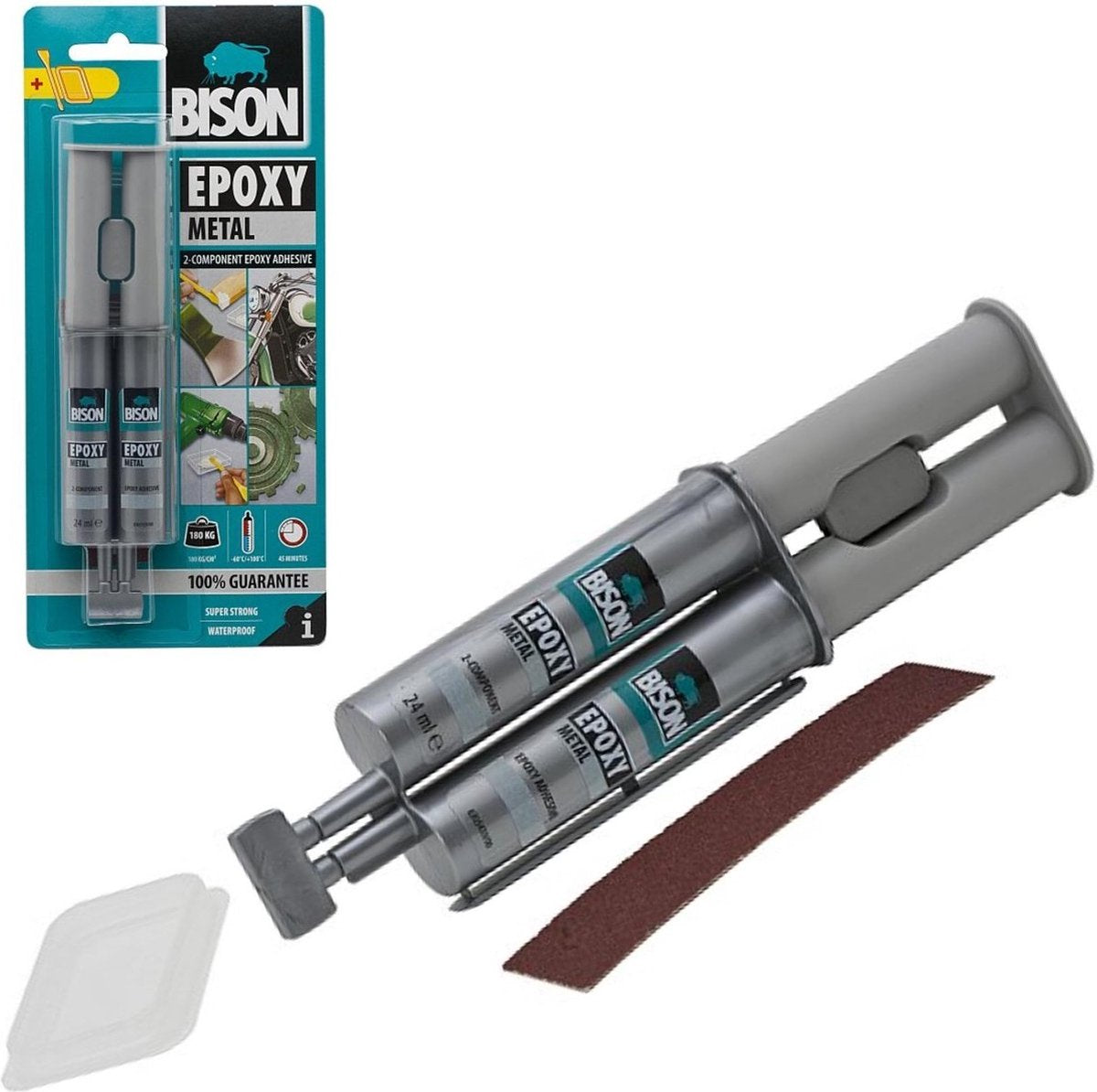 Colla epossidica per metalli Bison - colla bicomponente - 24 ml