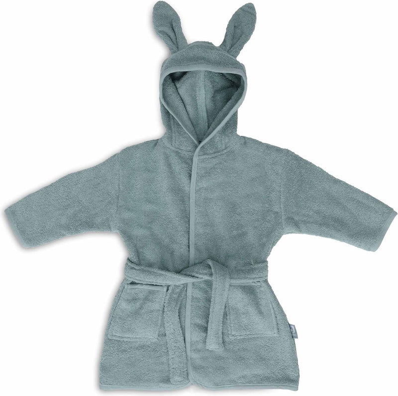 Jollein - Accappatoio per bambini in spugna 1-2 anni - Accappatoio per bambini con cappuccio - Verde acqua