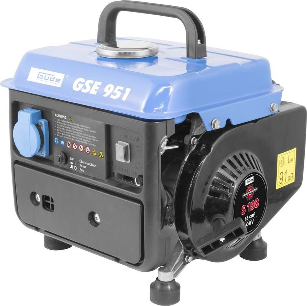 Güde gse 951 2-takt benzine generator 720 w | aggegraat | noodstroom | 1,5 pk