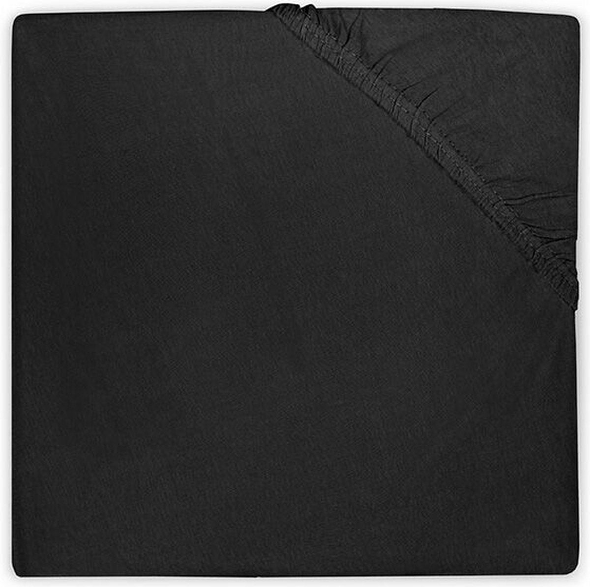Jollein - lenzuolo con angoli per culla in jersey (nero) - cotone - 60x120 cm