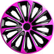 Nrm strong duo - coprimozzi 14 - set di 4 pezzi in plastica - rosa nero