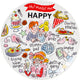 Amsterdam rubia, feliz - plato 18cm