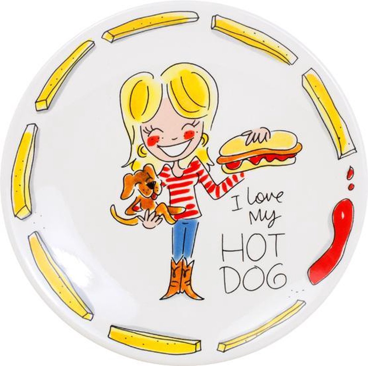 Piatto snack Blond Amsterdam hot dog - ø 22 cm