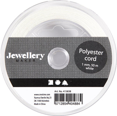 Creativ empresa poliéster cable blanco, 50m