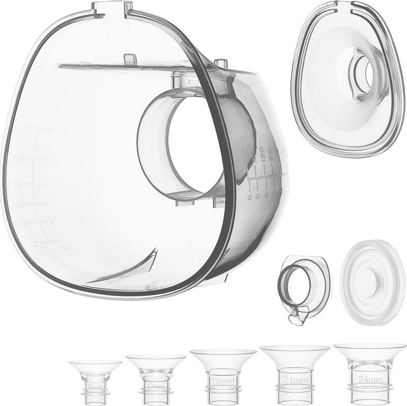 Lionelo fidi free lumi spare set – set di pezzi di ricambio per tiralatte fidi free lumi – 6 coppe per il seno in silicone + membrana, pezzo di collegamento del vassoio – igienicamente resistente