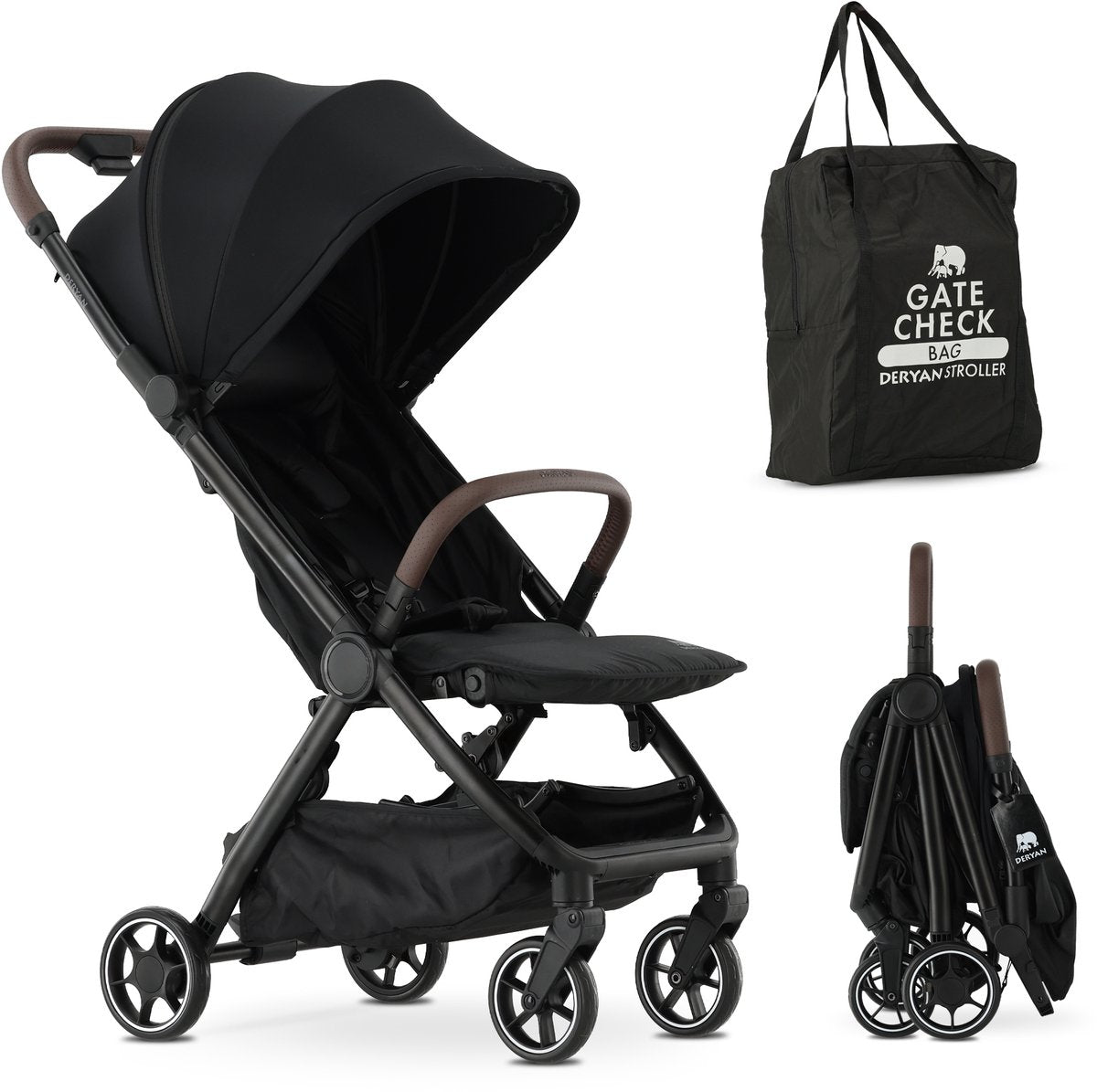 Buggy Deryan Air - buggy aereo - 8 kg - borsa integrata - nero