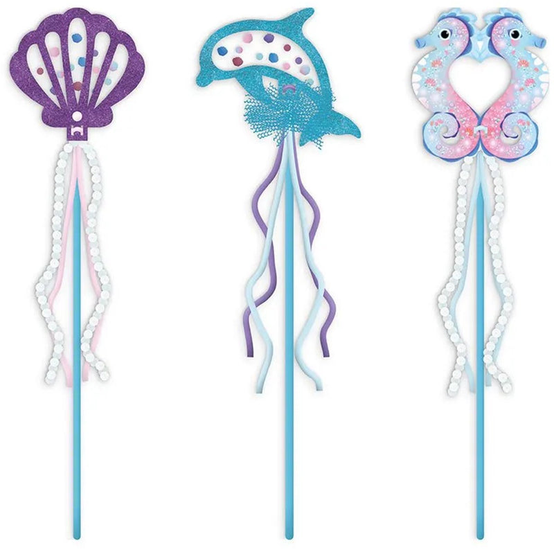 Janod - océano mágico - set de manualidades - hacer 3 varitas en sirena