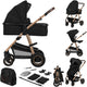 Lionelo amber 2in1 - stroller 2 in 1 - travel cot + buggy - from birth to 22 kg (0-4 years) - pneumatic tires - full suspension - comfortable mattress - quickly foldable - diaper bag - mosquito net - rain cover - changing mat - stroller - baby toddler
