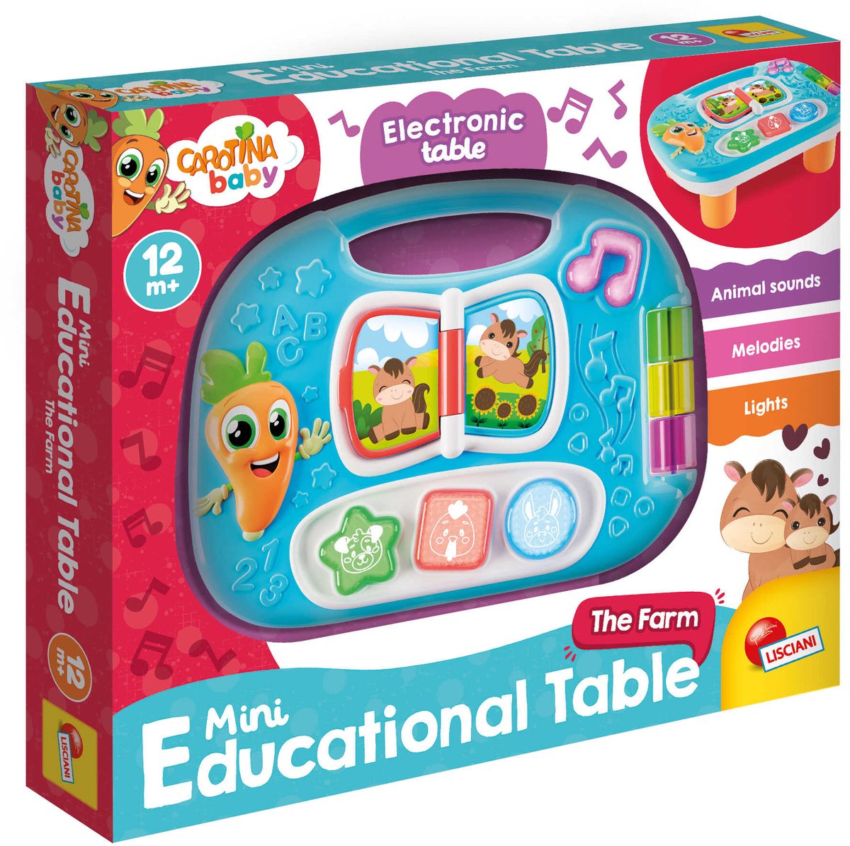 Lisciani carotina mini tavolino educativo fattoria ed. internazionale