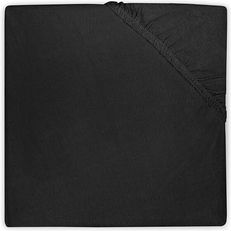 Jollein - lenzuolo con angoli per culla in jersey (nero) - cotone - 60x120 cm
