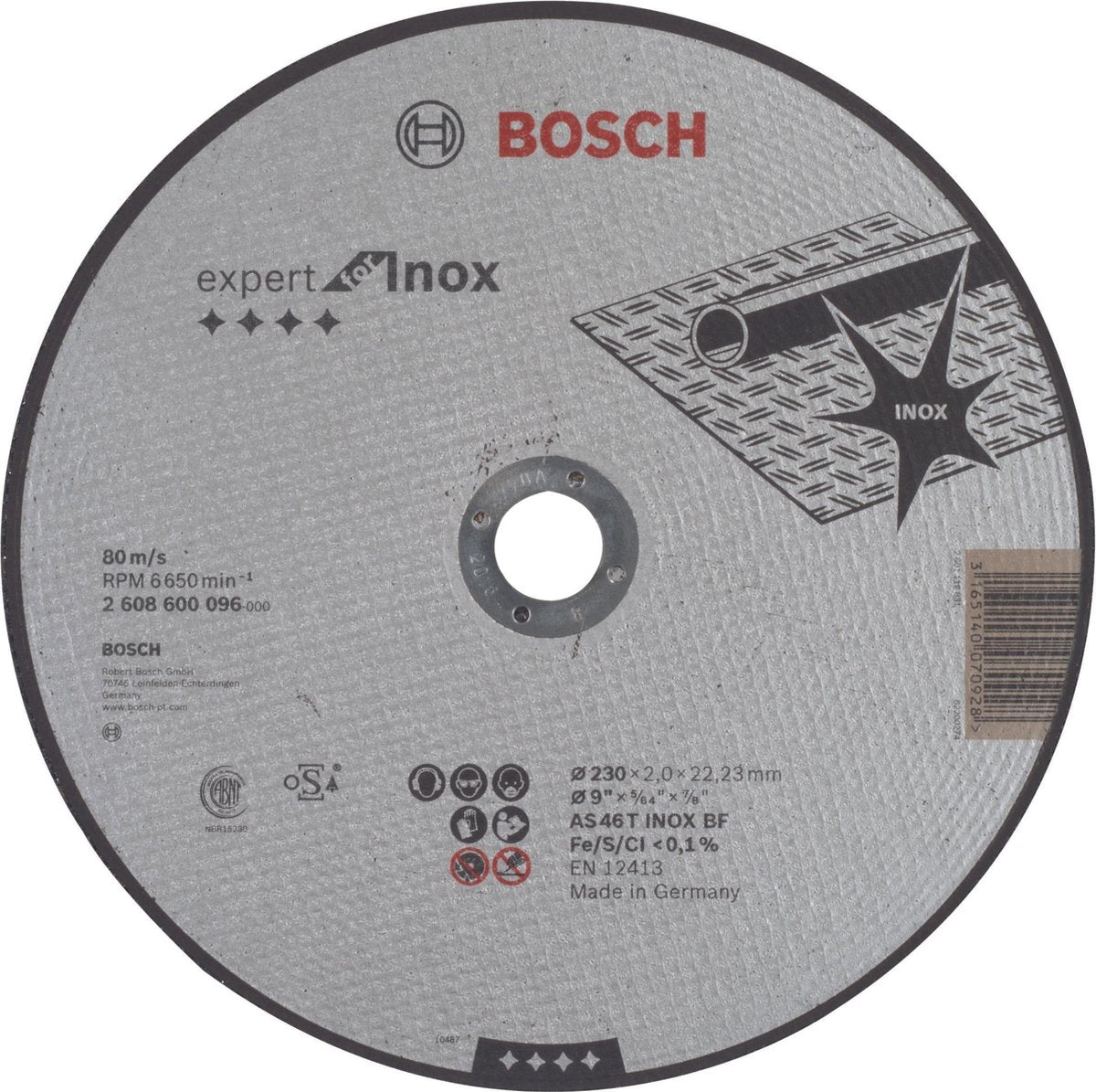 Bosch dss recto acero inoxidable 230x2