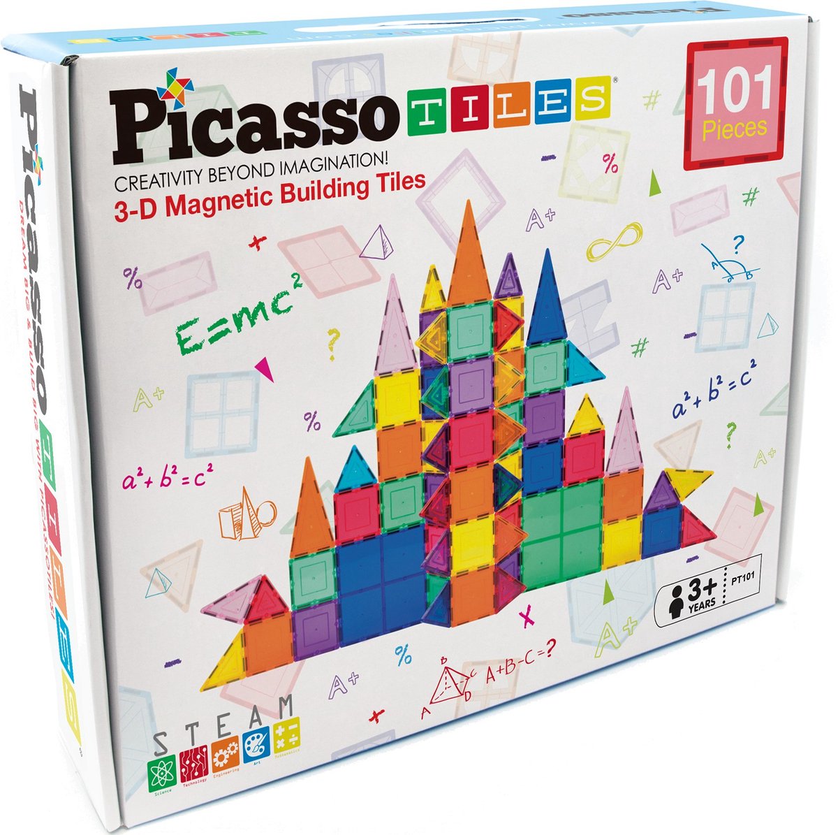 SelectA Picassotiles Play Set - Tiles Magnetic Building, 101dlg.