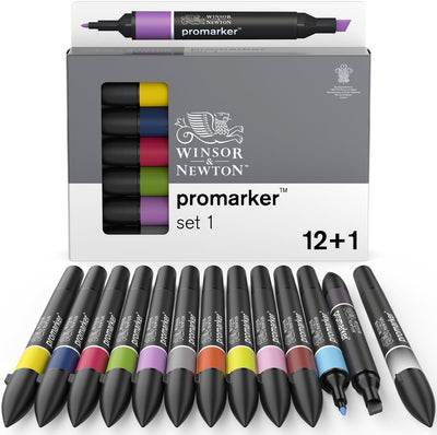 Winsor newton 0290137 promarker™ 12+1 set | professional layout markers alcohol markers