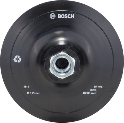 Hoja de lija de goma Bosch para amoladora angular - sistema de montaje con gancho - 115 mm