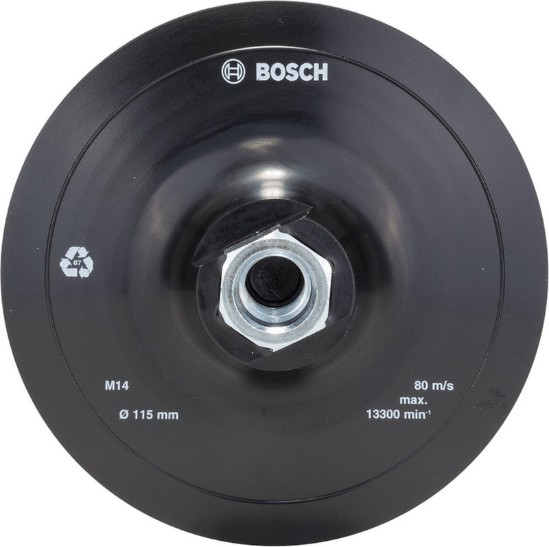 Hoja de lija de goma Bosch para amoladora angular - sistema de montaje con gancho - 115 mm