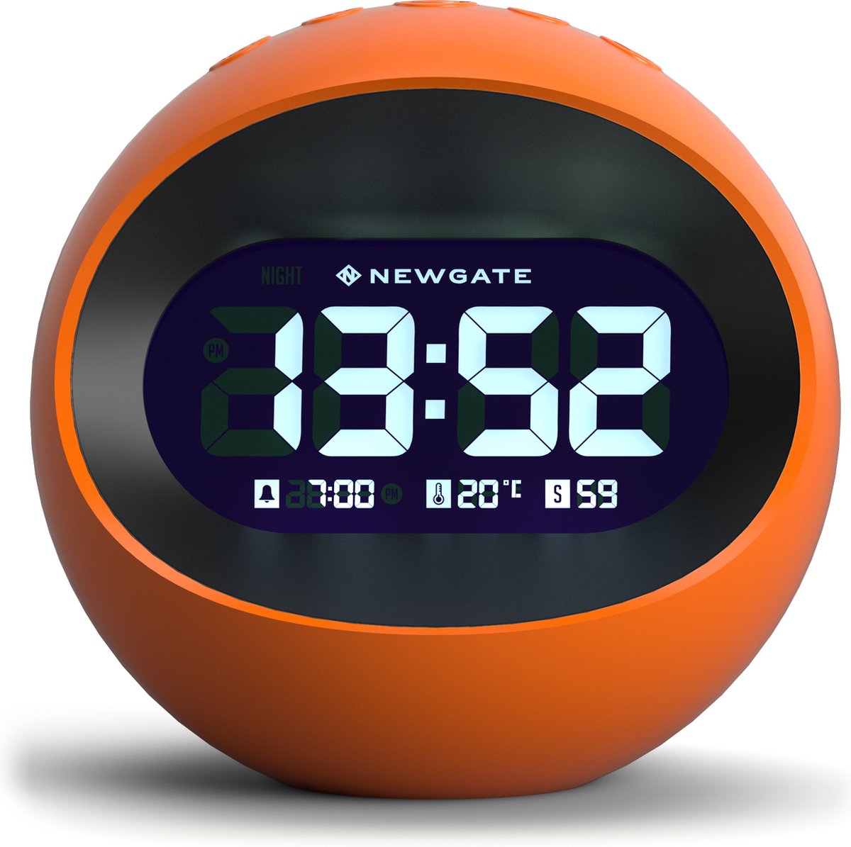 Sveglia LCD Bennies Fifties Newgate Center of the Earth - arancione