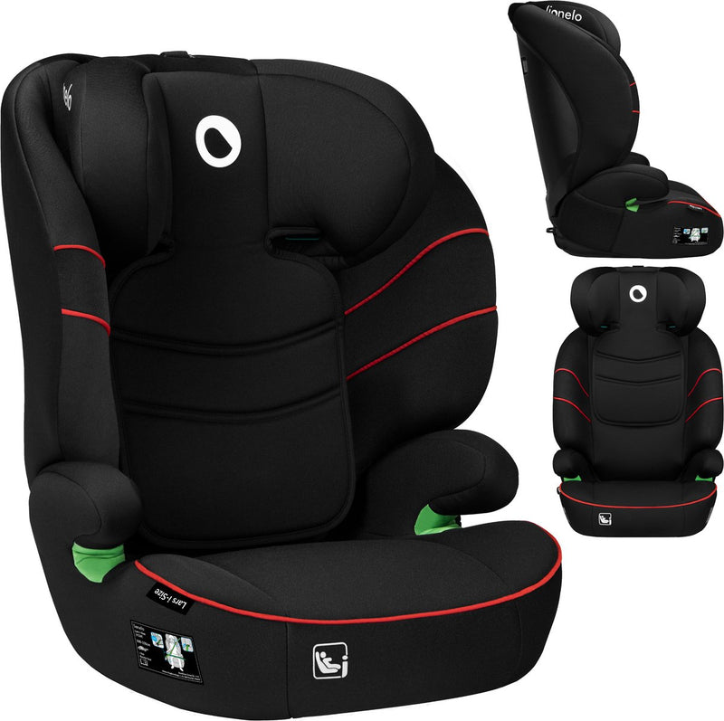 Lionelo Lars - seggiolino auto i-size 100-150 cm - fronte strada (fwf) - fissaggio con cintura auto - poggiatesta con memory foam - 10 posizioni in altezza - seduta ampia con schiuma EPE - schienale sfoderabile - rivestimento lavabile - seggiolino auto