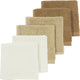 Meyco baby uni monddoekjes - 6-pack - badstof - offwhite sand toffee - 30x30cm