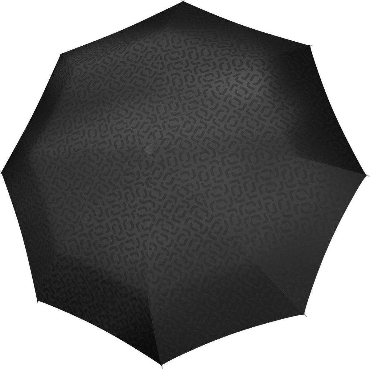 Ombrello pieghevole Reisenthel pocket duomatic - ø 97 cm - nero con stampa a caldo