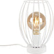 B.k.licht briloner - kago - tafellamp - snoerschakelaar - draadkap - 1xe27 - 25w - wit - metaal