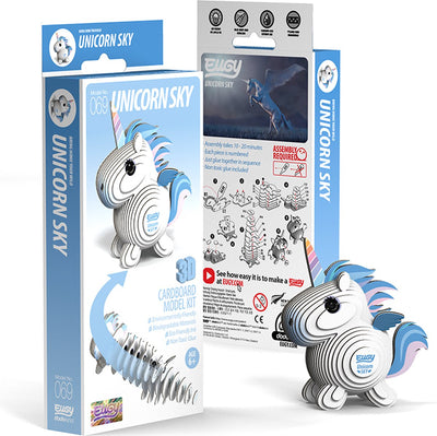 Eugy 3d puzzel - eenhoorn hemel - fantasiefiguren - duurzaam - verzamel ze allemaal - 6 jaar