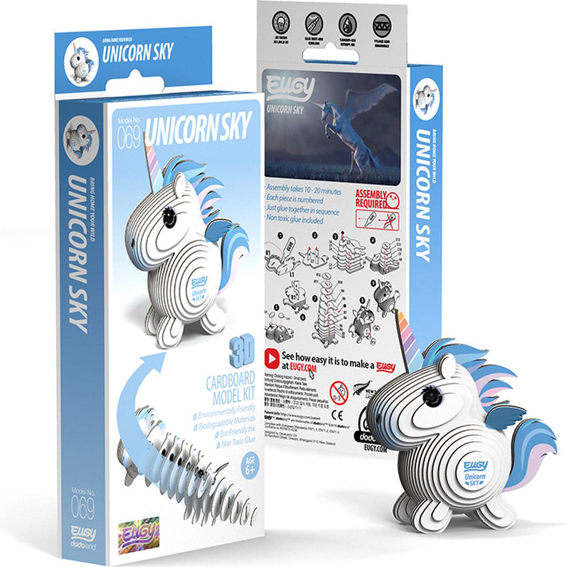 Puzzle 3D Eugy - Cielo di unicorno - Figure fantasy - Resistente - Collezionali tutti - 6 anni