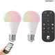 Eglo connect.z pacchetto eglo starter-z starter - 2x lampade led e27 rgb - telecomando - zigbee