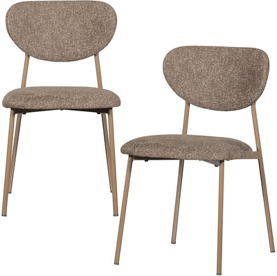 Sedie per sala da pranzo Wood Valor - poliestere - sabbia - set di 2