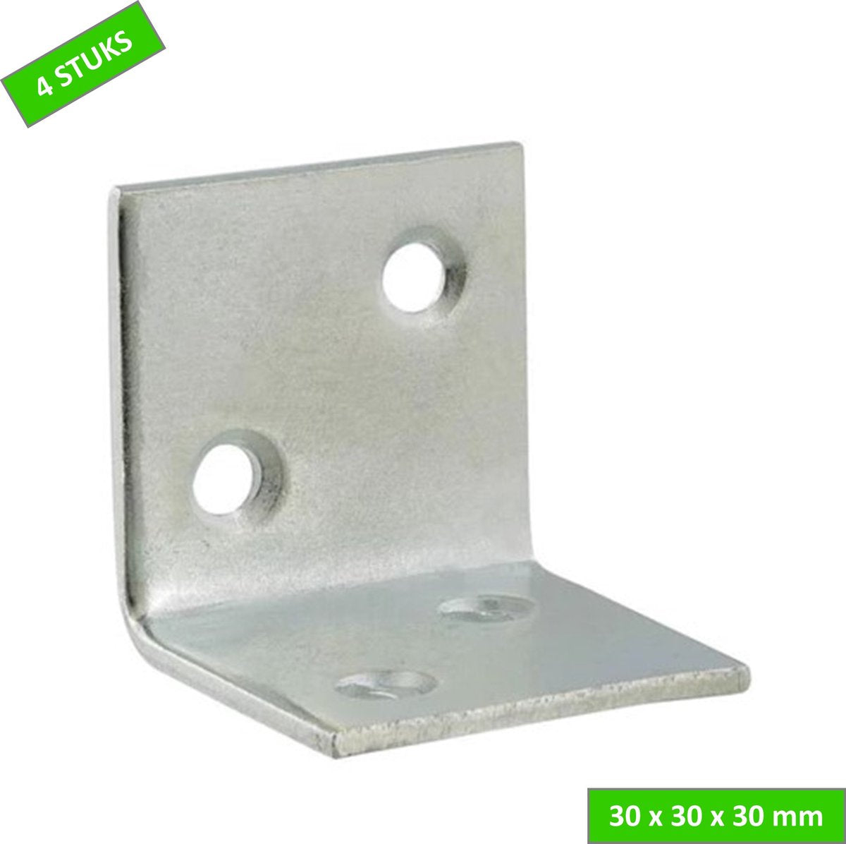 Angolo di rinforzo Starx - 30 x 30 x 30 mm - spessore 2 mm - zincato - 4 pezzi