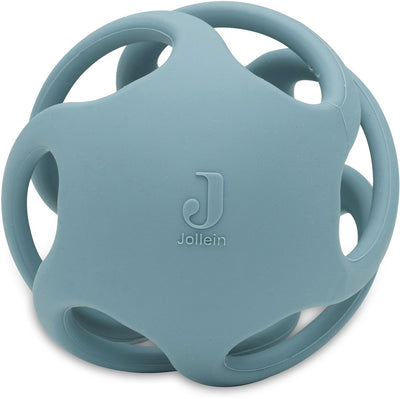 Palla per dentizione Jollein in silicone - ø 9,5 cm - verde mare